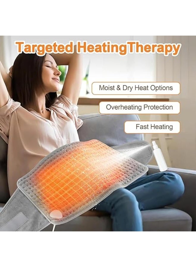 حزام تدفئة كهربائي ديجيتال لعلاج آلام الظهر والتقلصات - كمادة حرارية بـ 9 مستويات حرارة وتايمر - وسادة تدفئة كبيرة وناعمة قابلة للغسل للخصر والبطن - Image 4